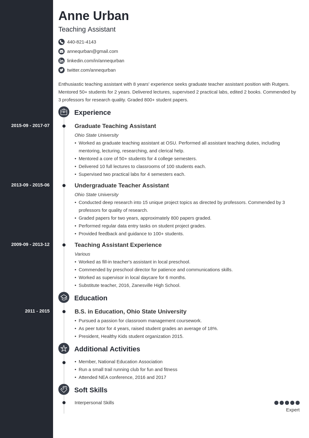 resume font size 9