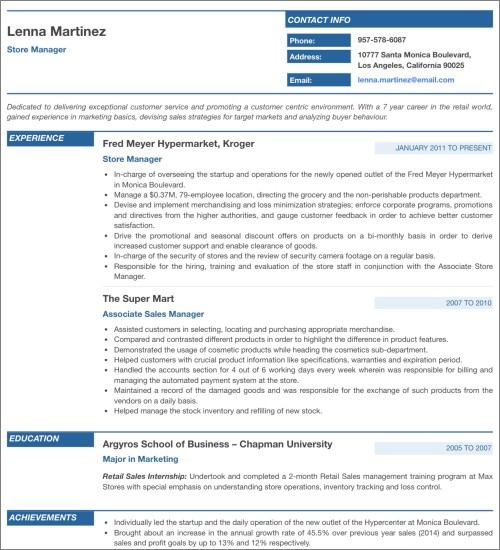best online resume examples