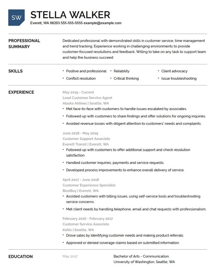 ResumeNerd sample resume example