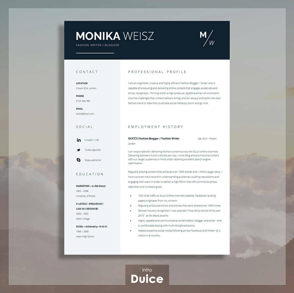 best resume template