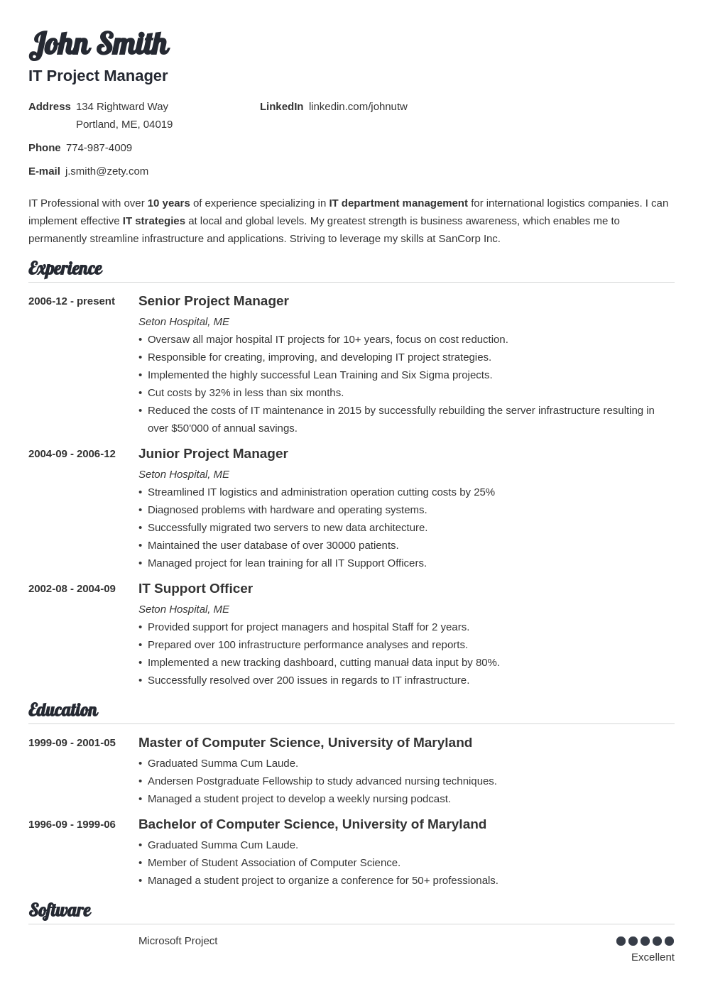 Best Resume Format 2025 Examples Gusty Katusha