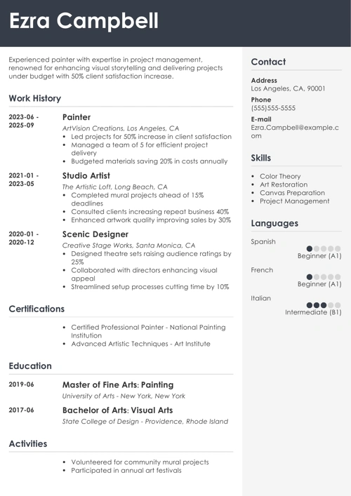 sample resume example