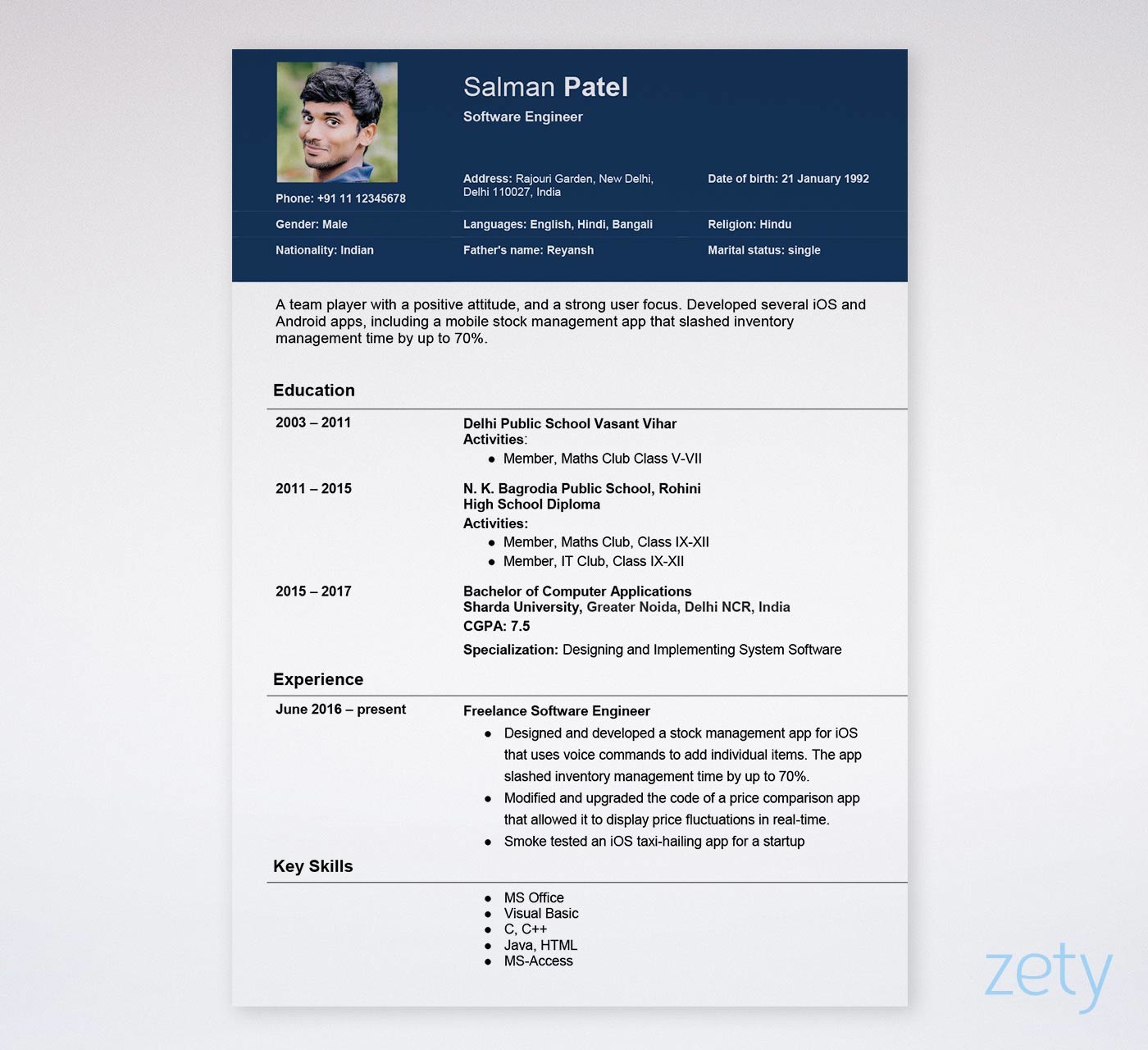 8+ Biodata For Marriage Purpose In Word Format DocTemplates