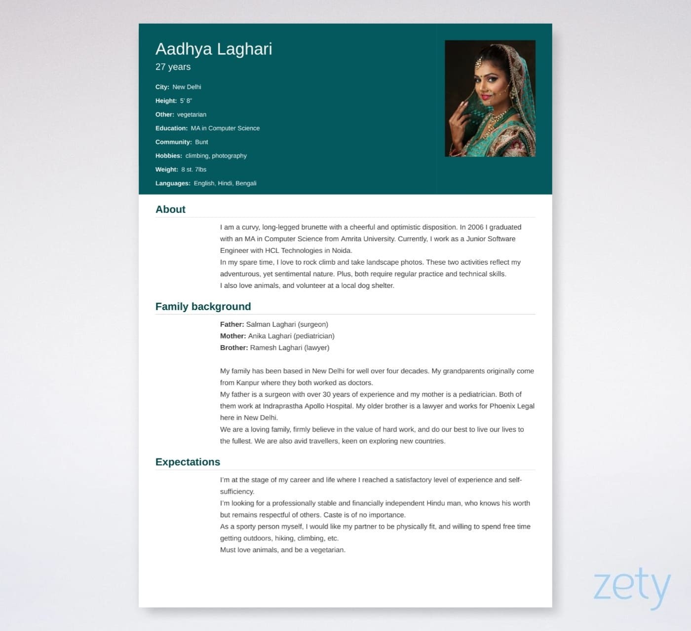 Free Biodata Templates For Marriage And Job Format