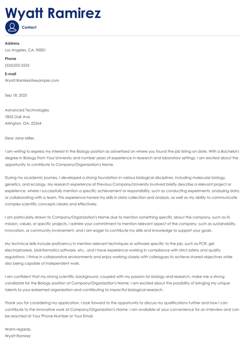 sample cover letter example
