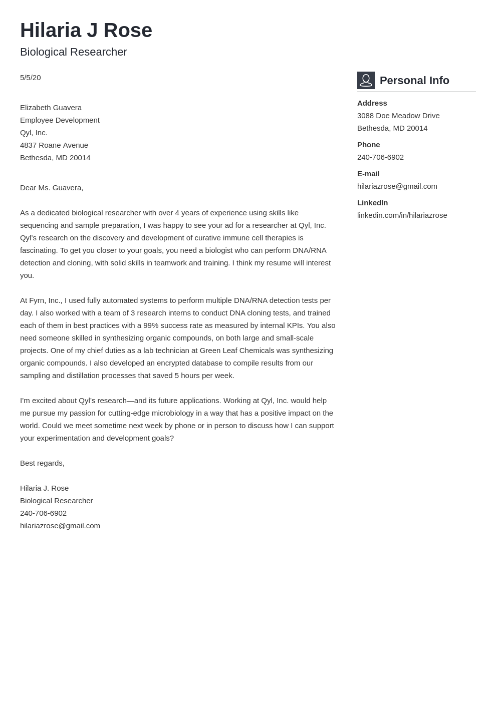 cover letter for phd application in biological sciences