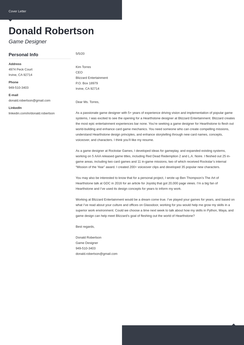 Blizzard Cover Letter Examples Writing Guide   Blizzard Cover Letter Example Template Modern 