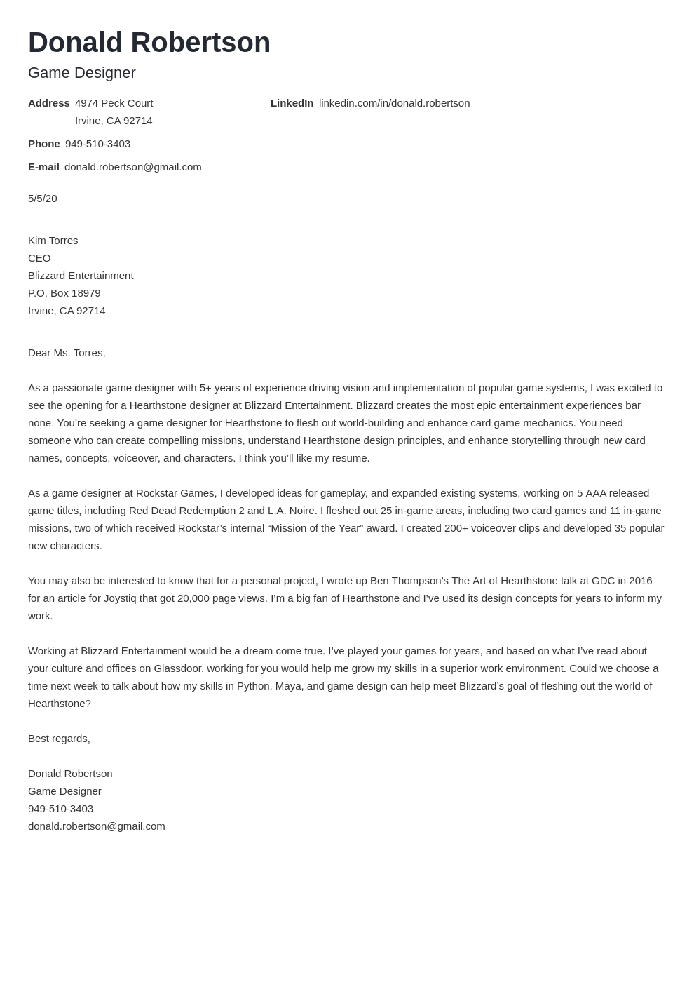 Blizzard Cover Letter Examples Writing Guide   Blizzard Cover Letter Example Template Nanica 