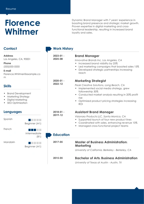 sample resume example