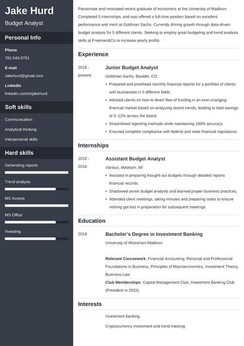 Budget Analyst Resume Sample Guide