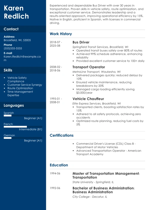 sample resume example