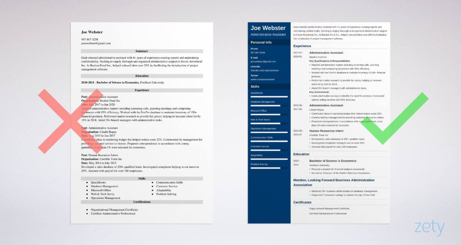 business administration resume templates