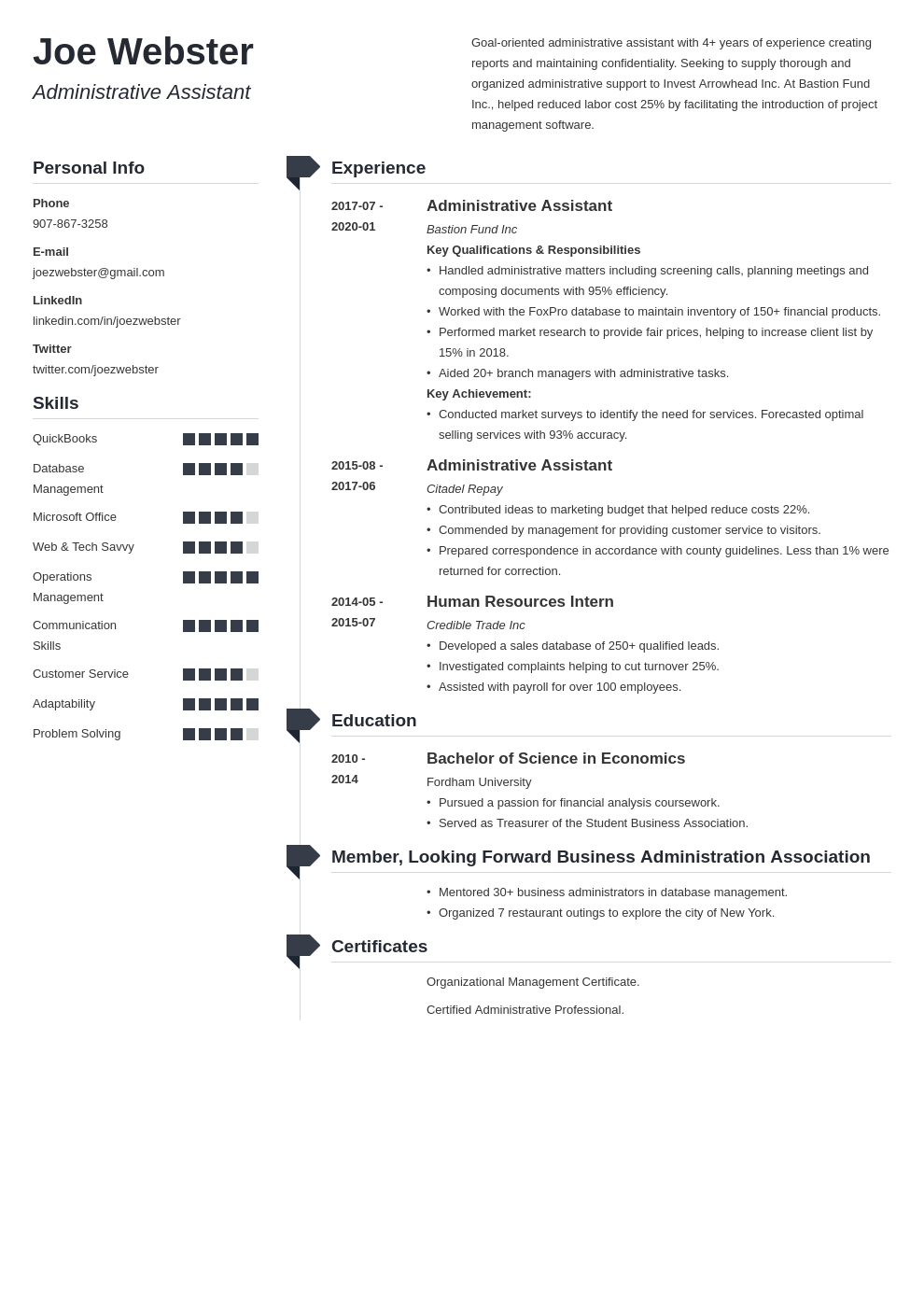 business administration resume example template muse