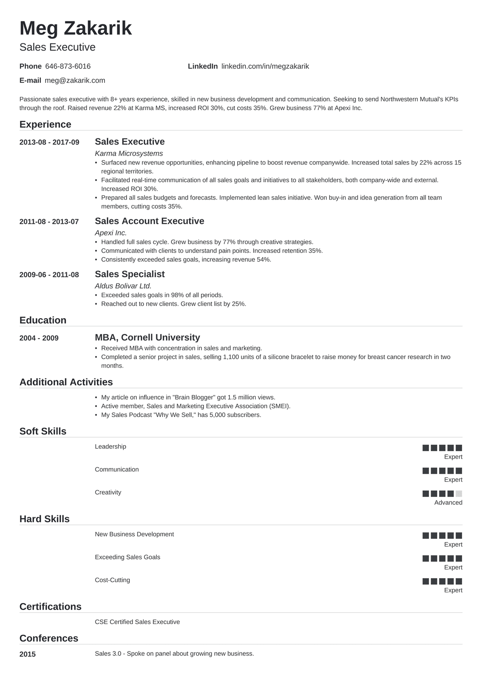 Professional Business Resume Template from cdn-images.zety.com