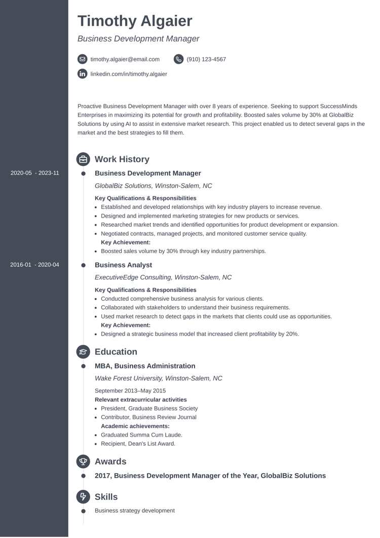 Business Resume Template - Concept