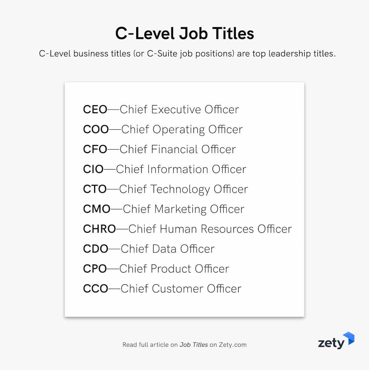 C-Level Job Titles