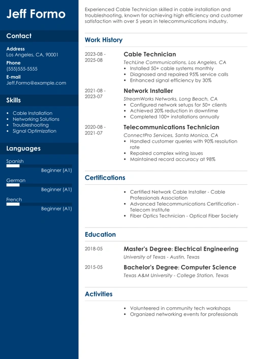 sample resume example