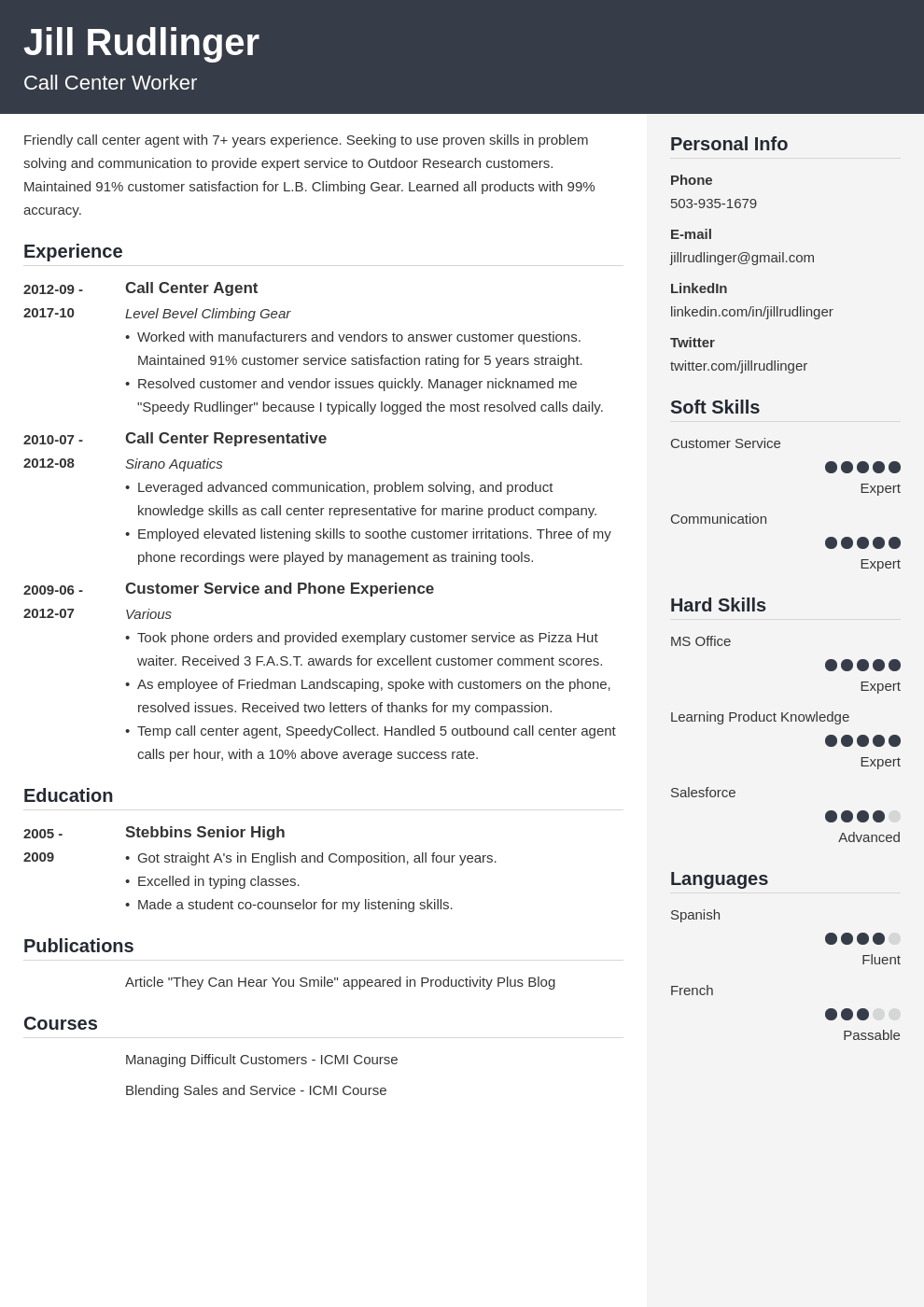 call center resume example template cubic