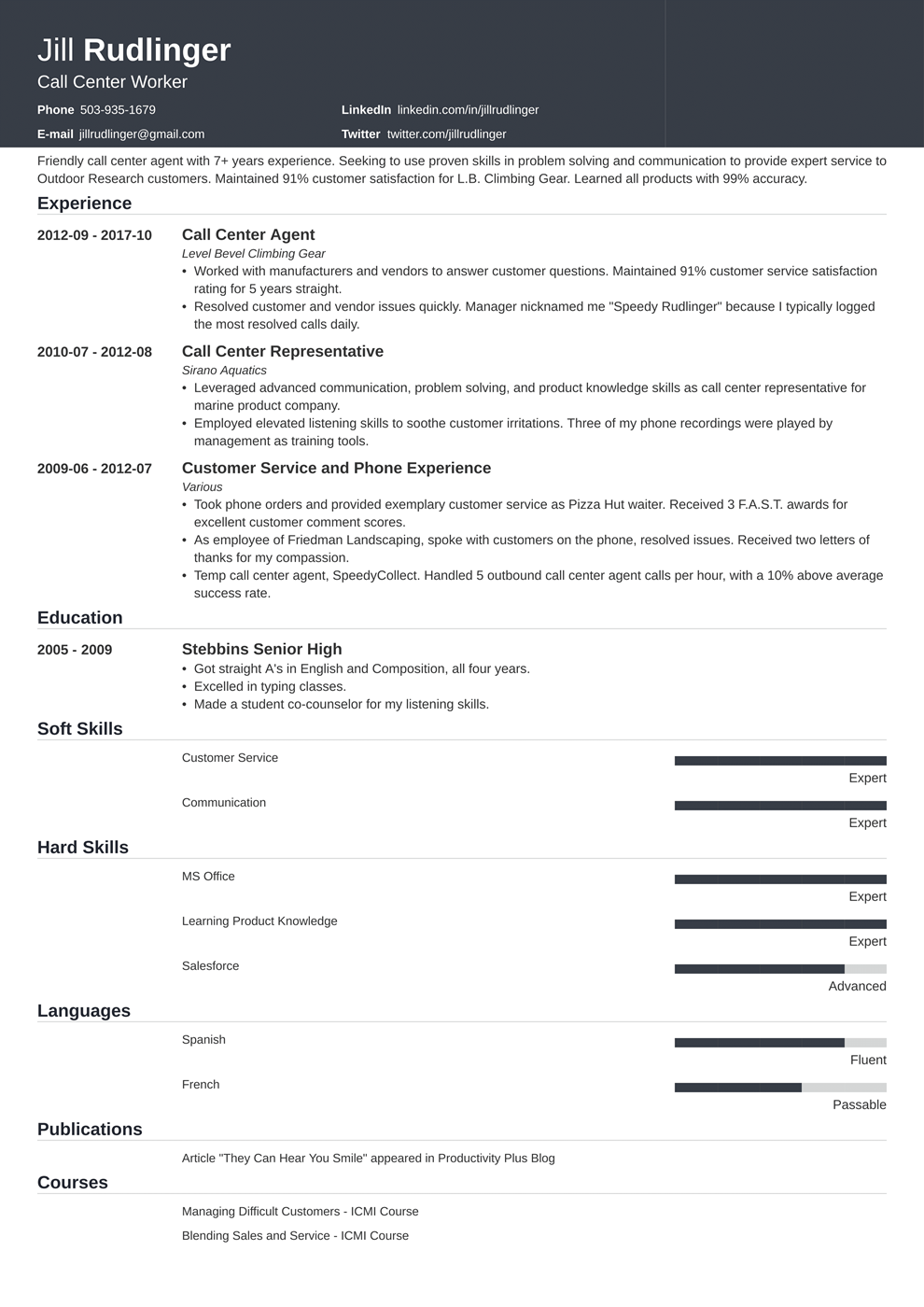 Sample Resume For Bpo Non Voice Classles Democracy