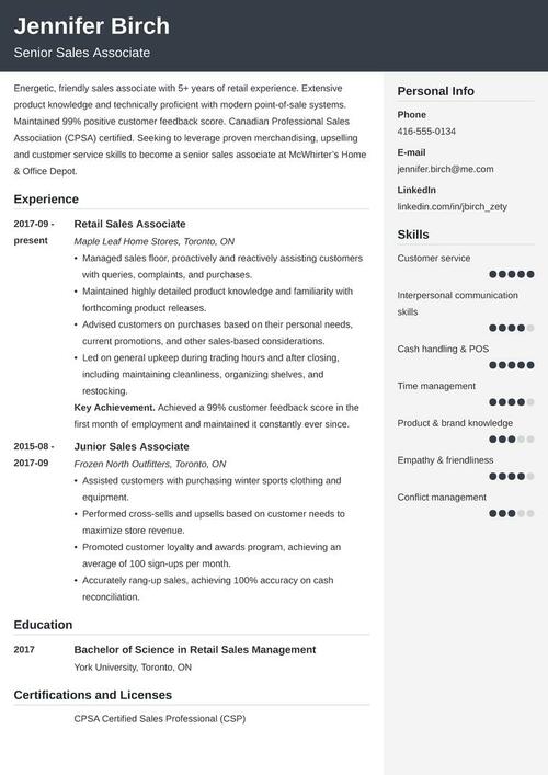 Canadian Resume Template Free Download