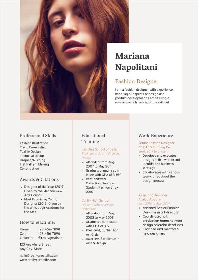 Canva Cv Design – bonus