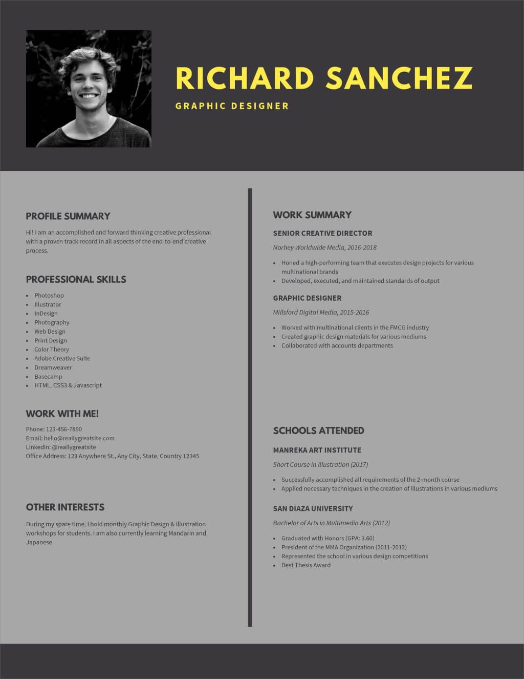 canva cv templates