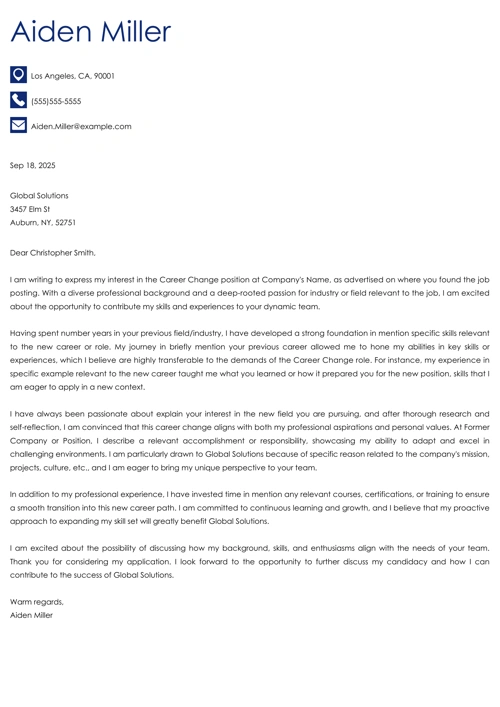 sample cover letter example