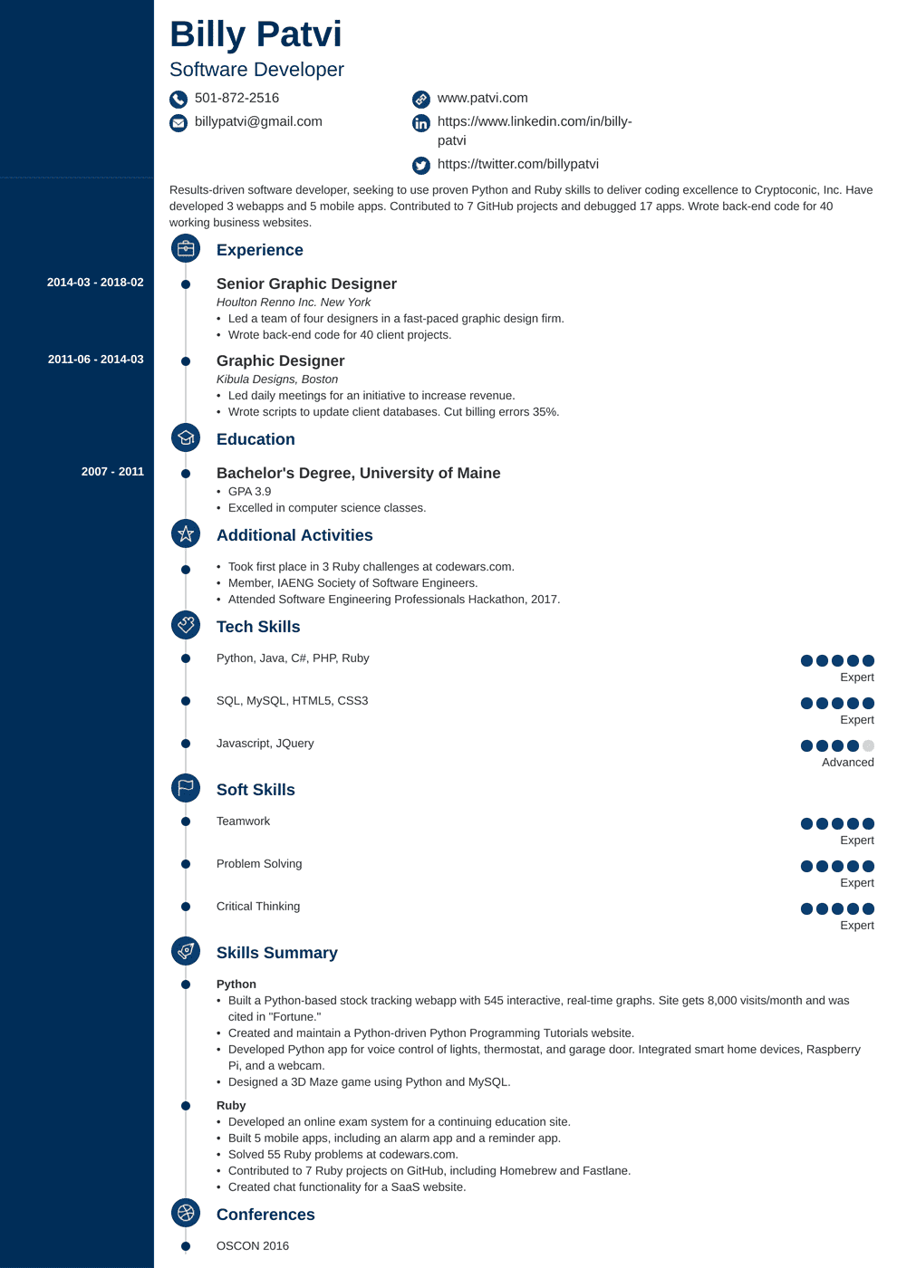 change a resume template in a document