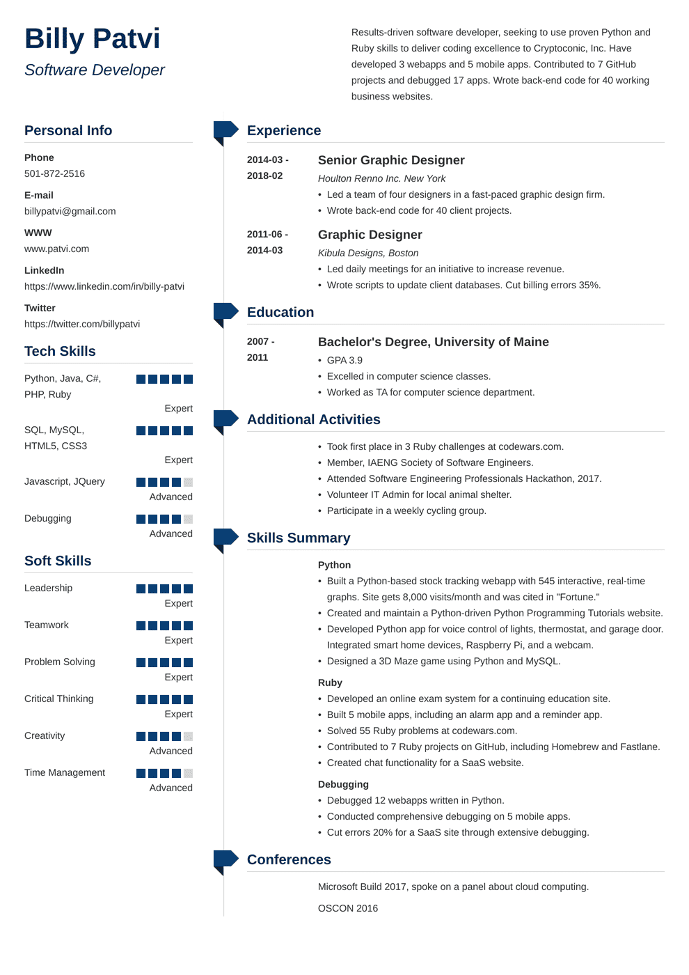 professional summary on resume when changing careers