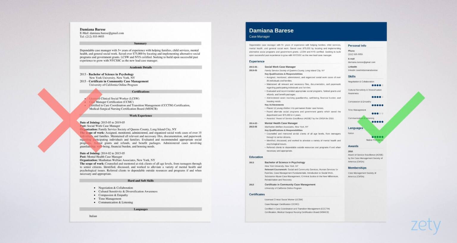 case manager resume templates