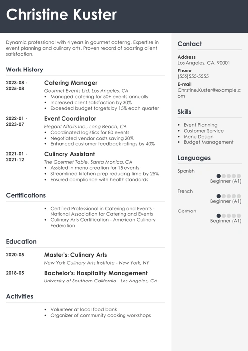 sample resume example