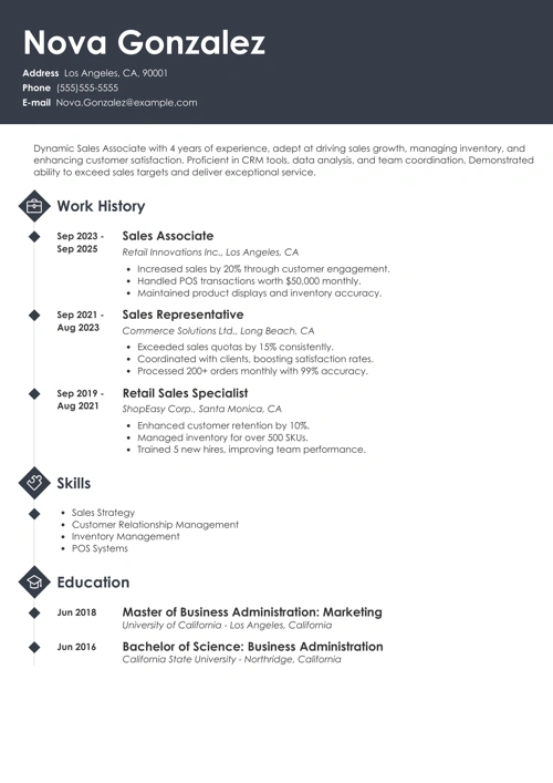 sample resume example