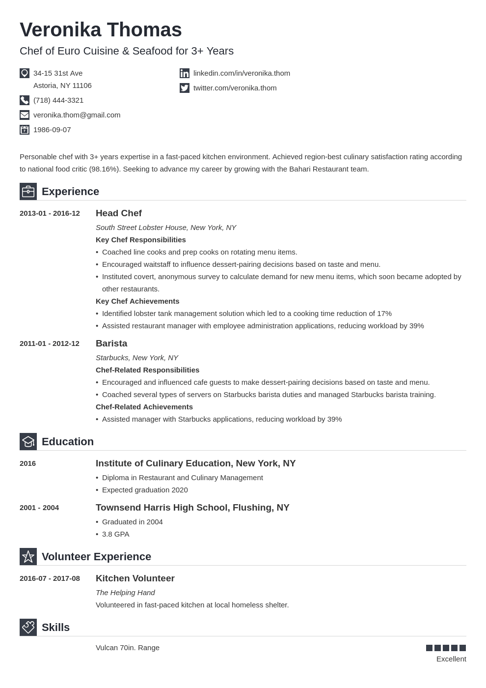 head-cook-resume