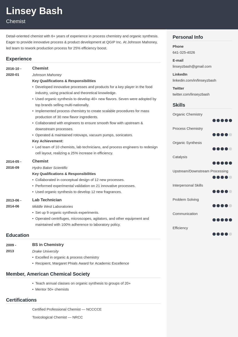 chemistry resume example template cubic