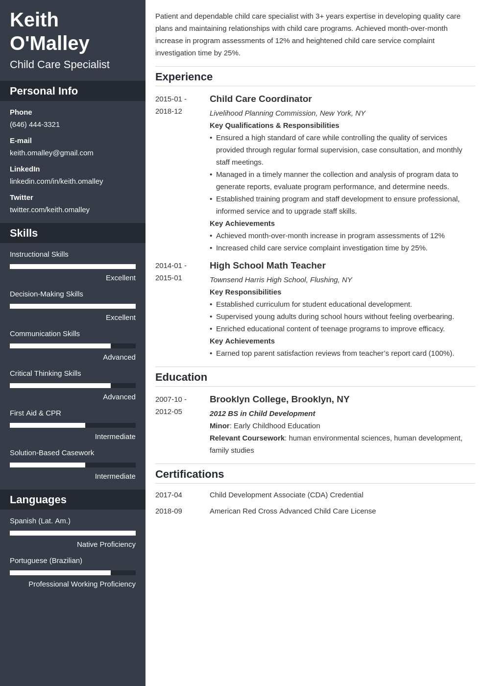 child care resume example template cascade