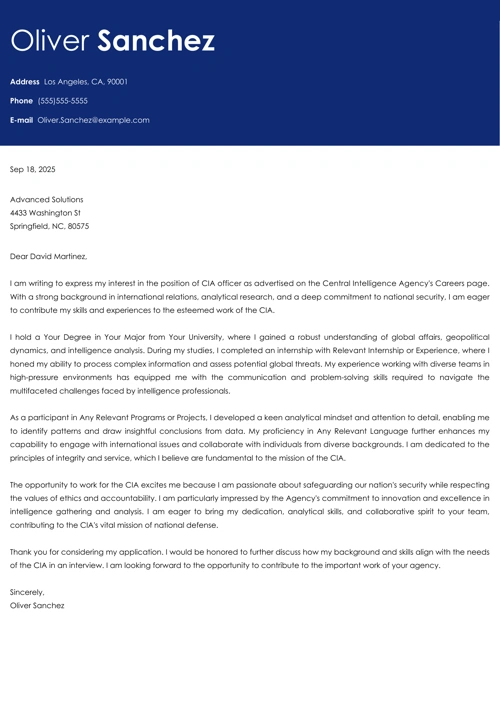 sample cover letter example