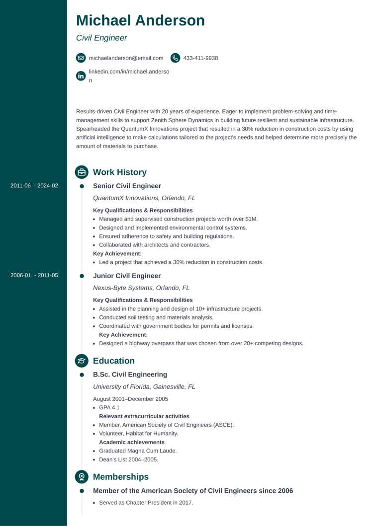 Civil Engineer Resume: Examples & Writing Guide (+Template)