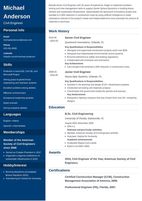 Civil Engineer Resume: Examples & Writing Guide (+Template)