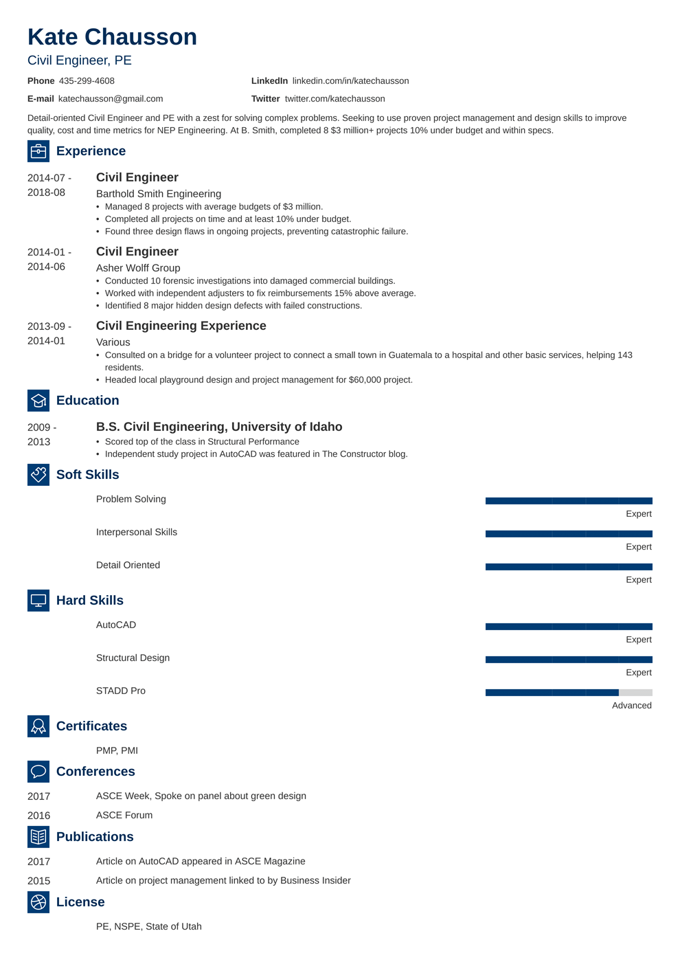 Civil Engineer Resume: Examples & Writing Guide (+Template)