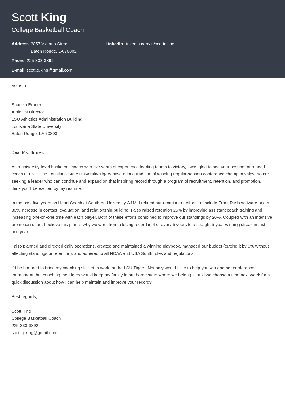 Coaching Cover Letter Examples Guide For A Coach Position   Coaching Cover Letter Example Template Influx 