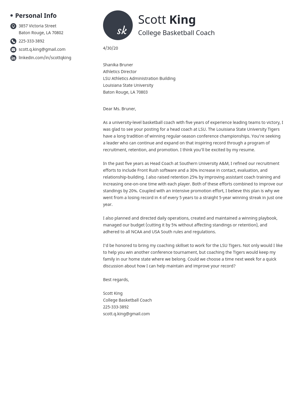 sample cover letter for wellness coach