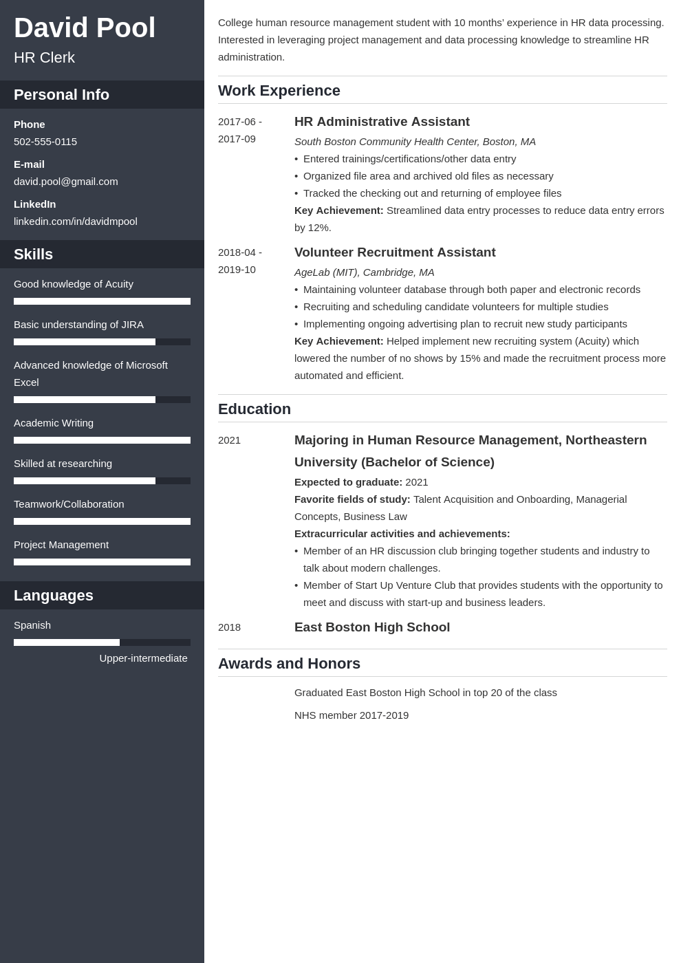 College Freshman Resume Example And Writing Guide 5882