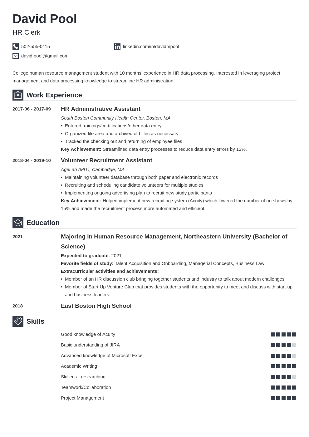 College Freshman Resume Template Guide Examples