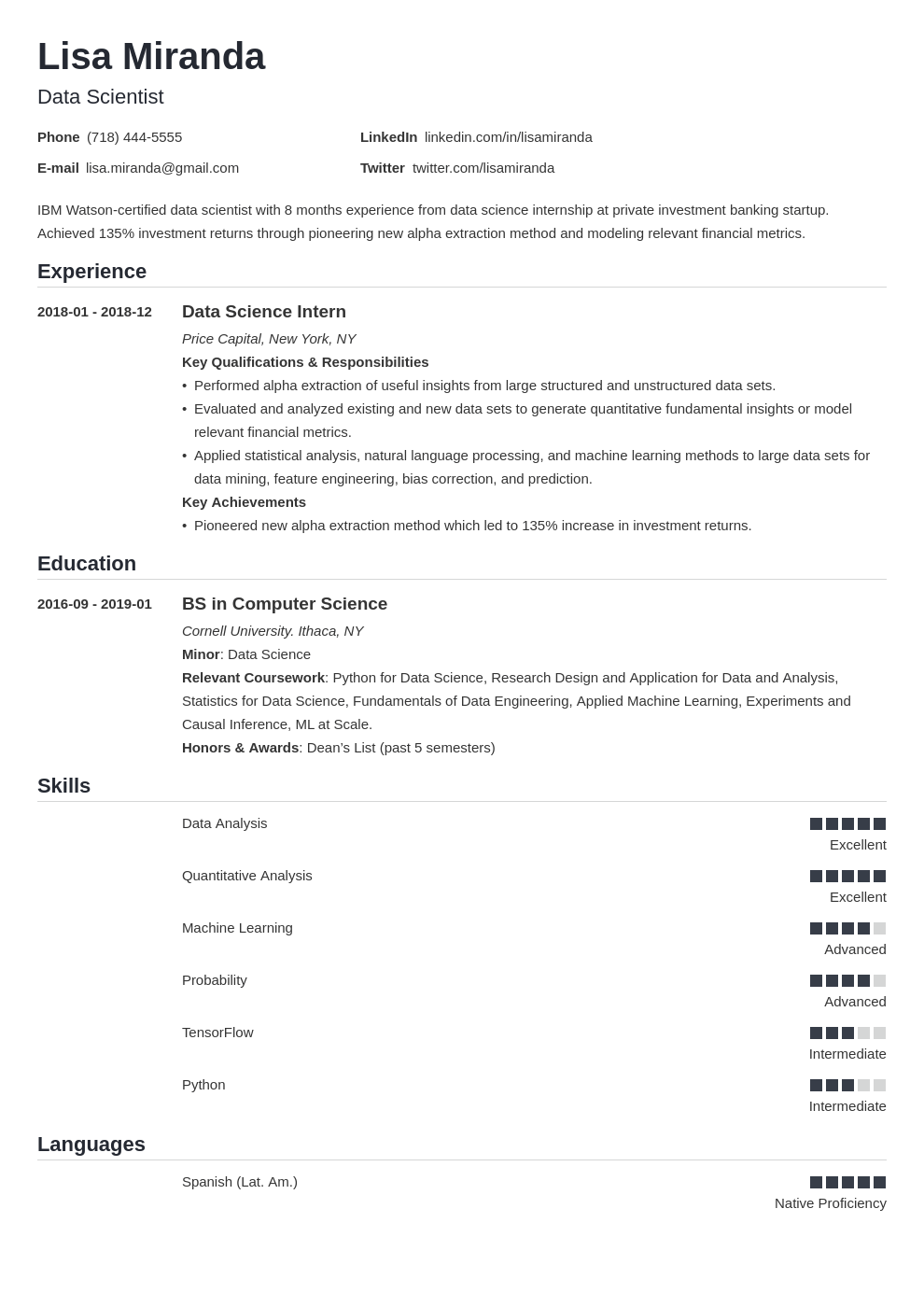 Cv Summary Example Fresh Graduate Pulp