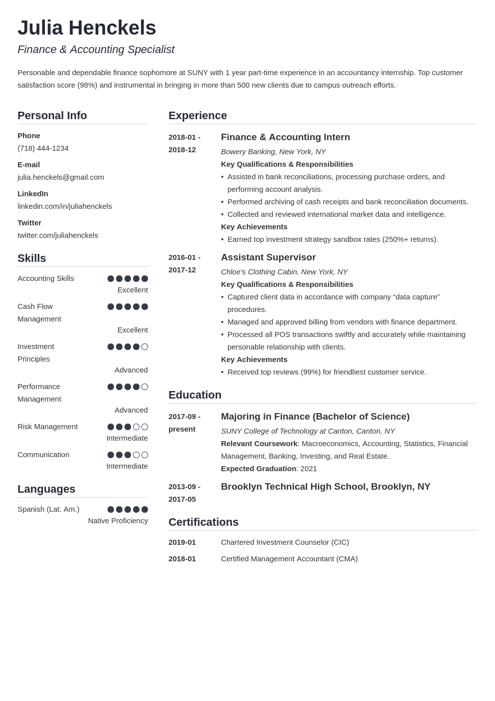 college student resume example template simple