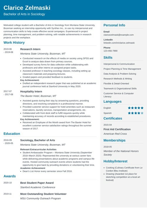 College Student Resume: Examples, Template, & Tips