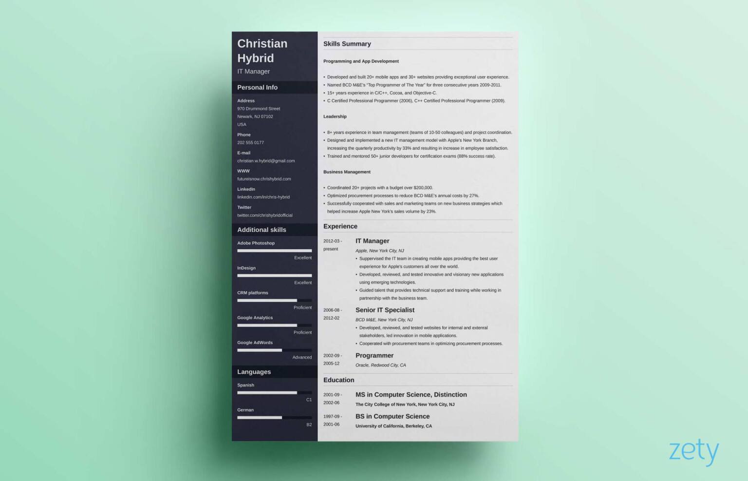 Combination Resume Template Word, Google Docs, Apple Pages Mac Functional  Resume, Skills Based Resume, Skills Resume, Hybrid Resume 