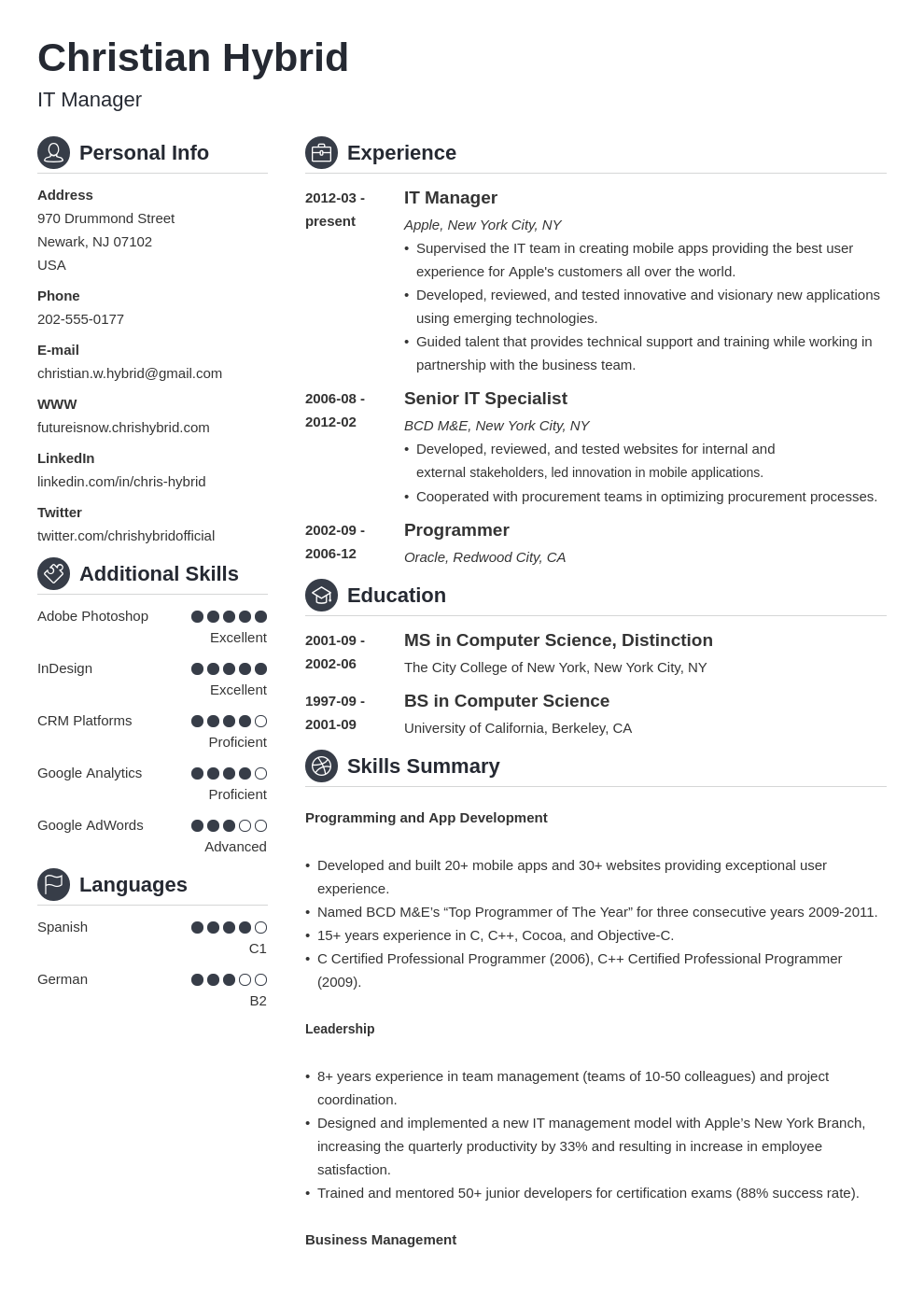 Combination Resume (Template & 5+ Combo Examples)