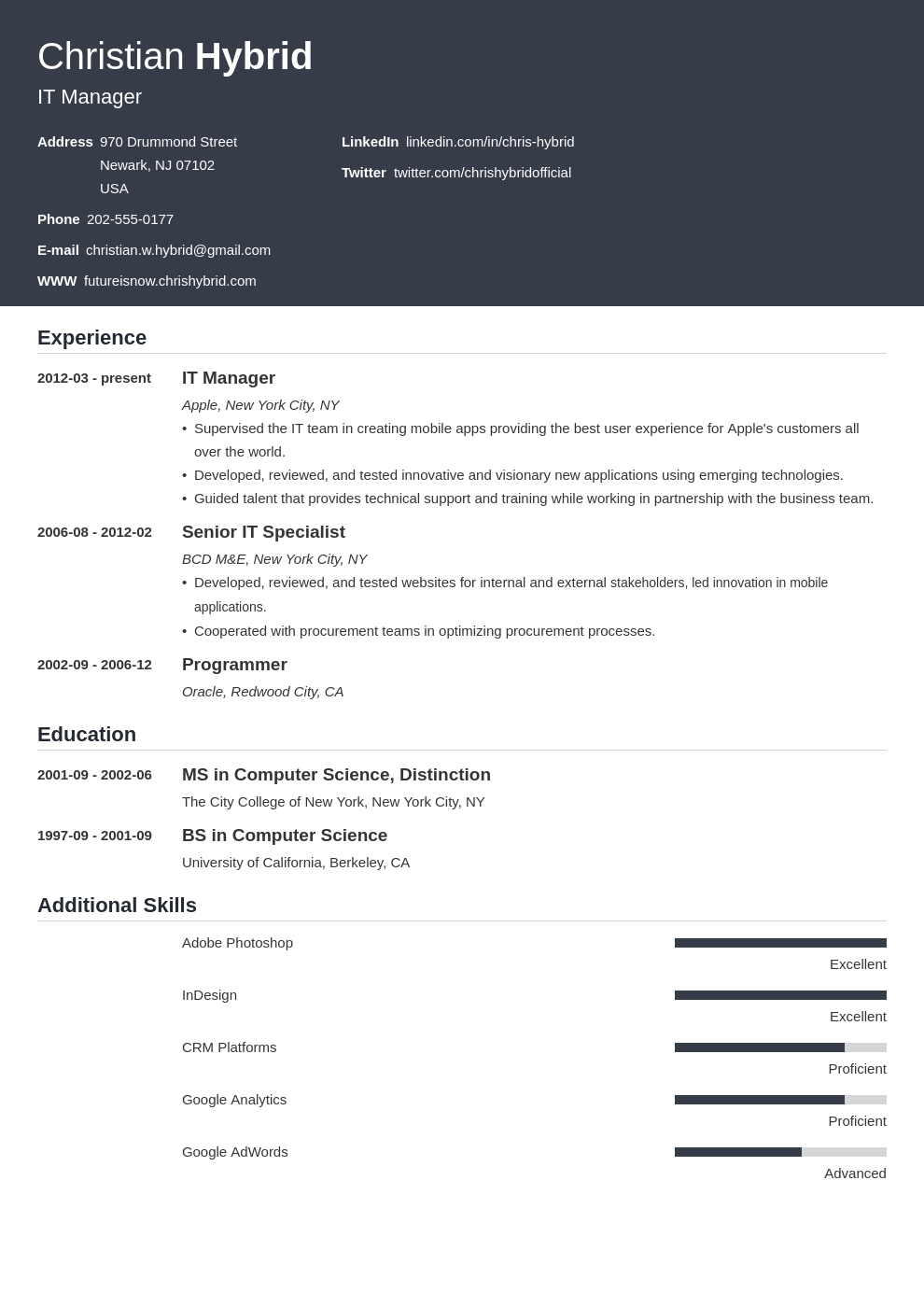  Free Combination Resume Template Word 