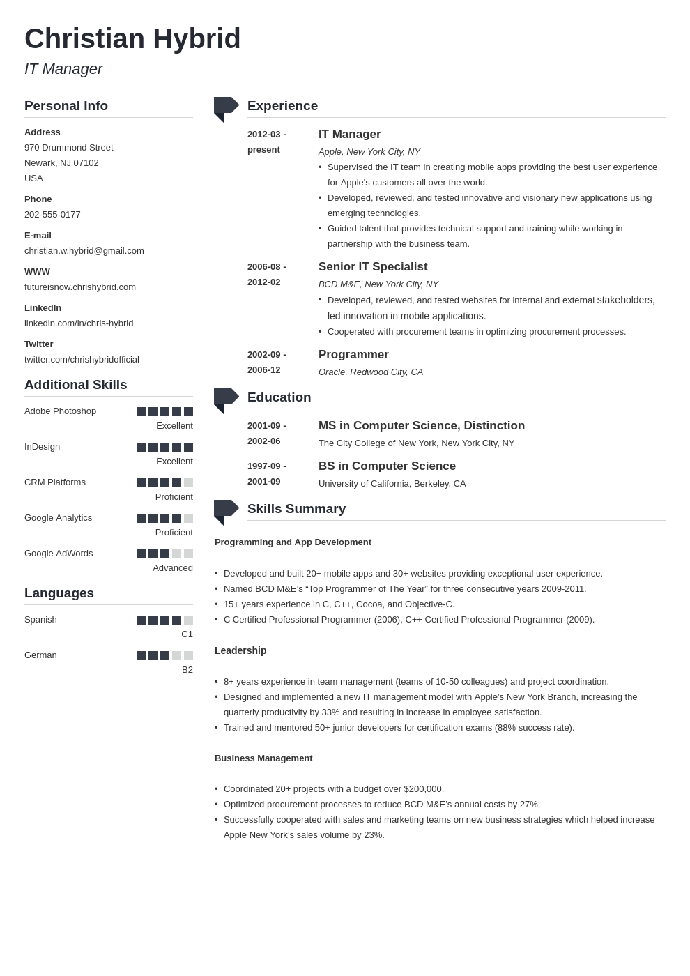 best combination resume template